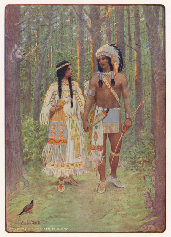 Illustration für Hiawatha von Longfellow von Maria Louise Kirk