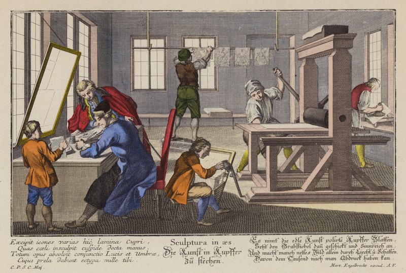 Kupferstiche herstellen von Martin Engelbrecht