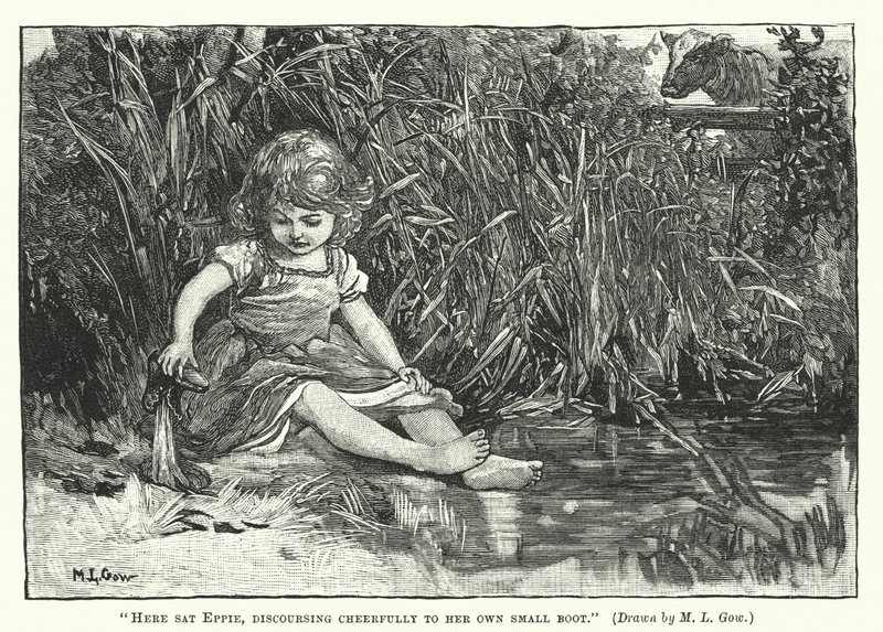 Silas Marner - Hier saß Eppie und unterhielt sich fröhlich mit ihrem kleinen Stiefel von Mary L. Gow