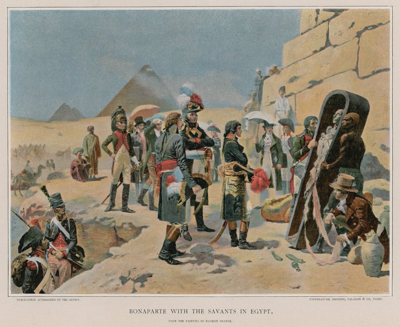 Bonaparte mit den Gelehrten in Ägypten von Maurice Henri Orange