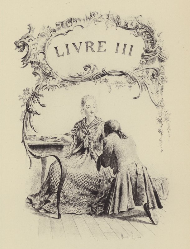 Illustration für Buch III von Les Confessions de Jean-Jacques Rousseau von Maurice Leloir