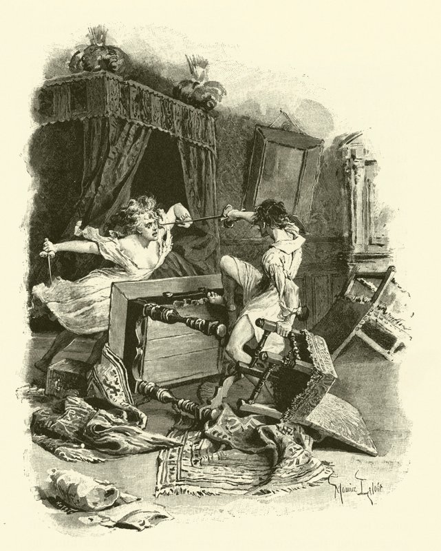 Illustration für Die drei Musketiere von Maurice Leloir