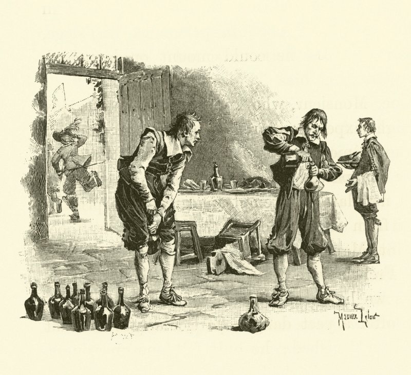 Illustration für Die drei Musketiere (Gravur) von Maurice Leloir