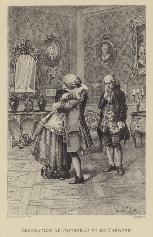 Trennung von Rousseau und Therese von Maurice Leloir