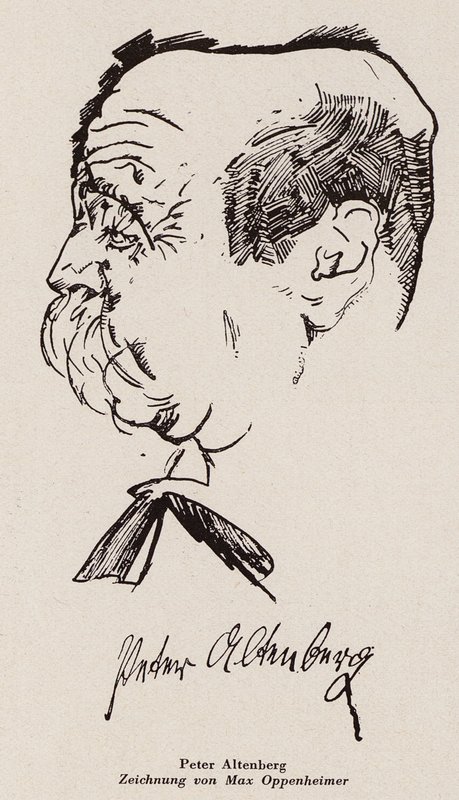Peter Altenberg, österreichischer Schriftsteller und Dichter von Max Oppenheimer