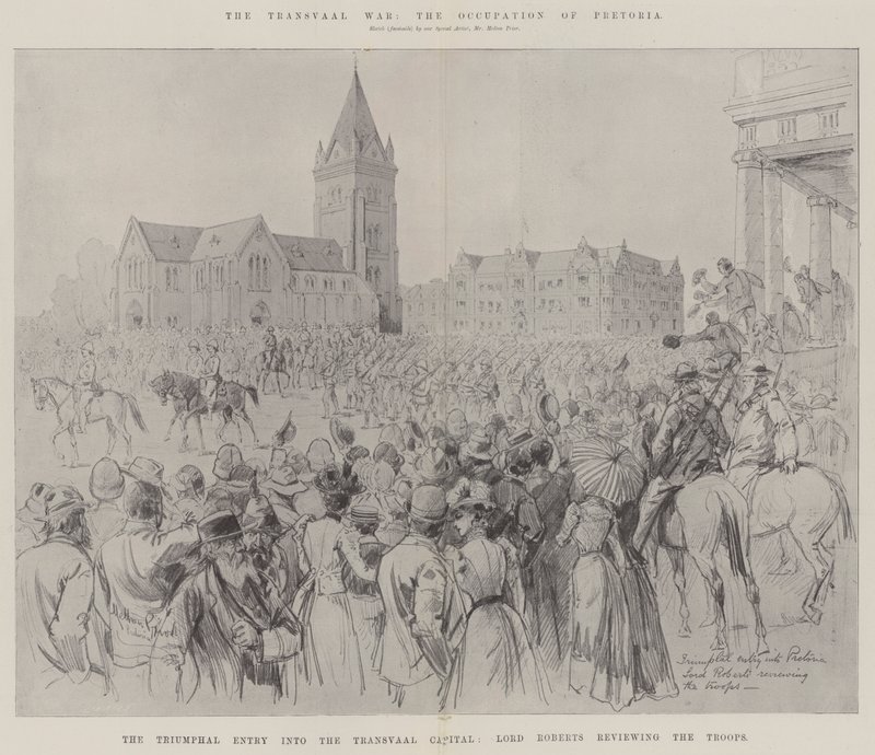 Der Transvaal-Krieg, die Besetzung von Pretoria von Melton Prior