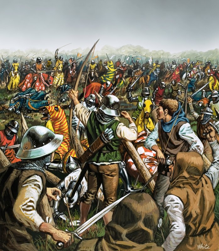 Schlacht von Azincourt von Mike (20th century) White