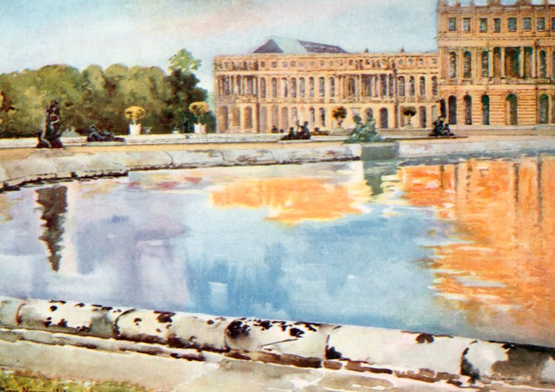Der Nordflügel des Palastes, vom Parterre D
