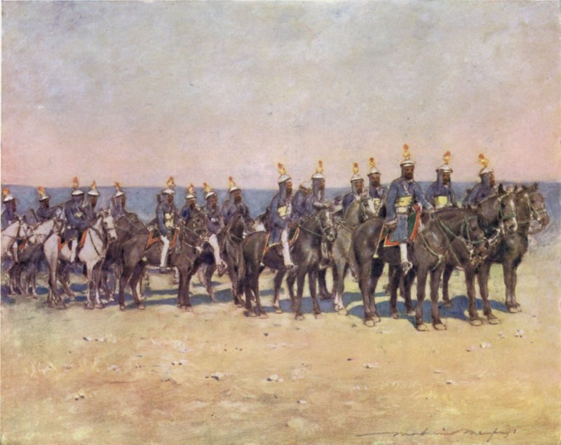Gepanzerte Reiter von Kishengarh von Mortimer Ludington Menpes