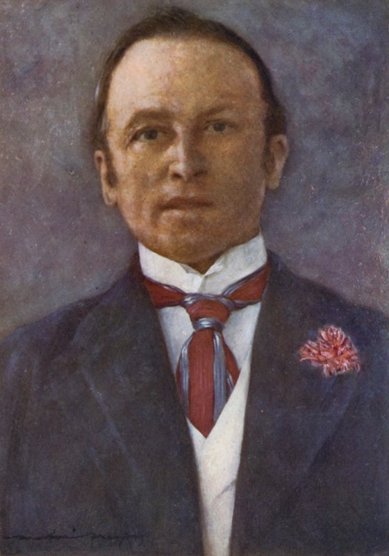 Lord Curzon in seinem Arbeitszimmer in Delhi von Mortimer Ludington Menpes