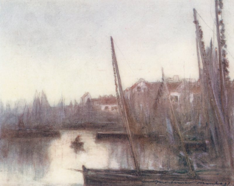 Die Sardinenflotte, Concarneau von Mortimer Ludington Menpes