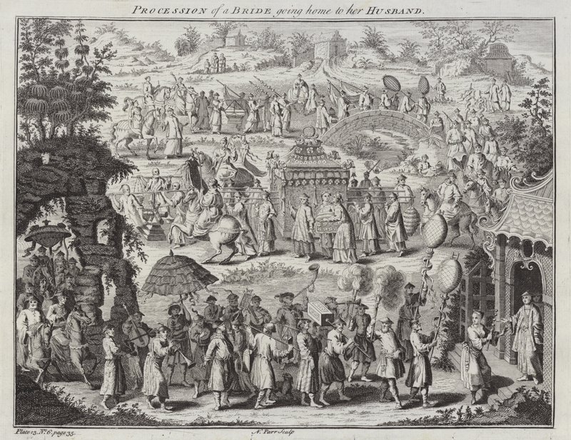 Prozession einer Braut, die zu ihrem Ehemann nach Hause geht von Nathaniel Parr