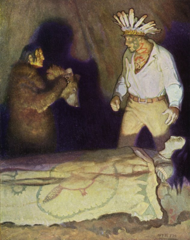 Illustration für Der letzte Mohikaner von Newell Convers Wyeth