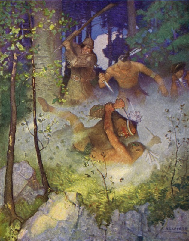 Illustration für Der letzte Mohikaner von Newell Convers (after) Wyeth
