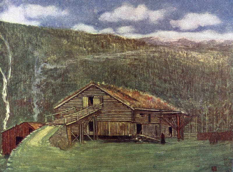 Norwegen: Bauernhaus und Mühle in Gjora von Nico Jungman