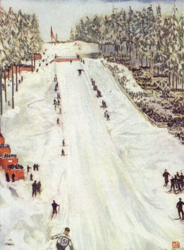 Norwegen: Skisport, der große Holmencollen-Tag außerhalb von Christiania von Nico Jungman