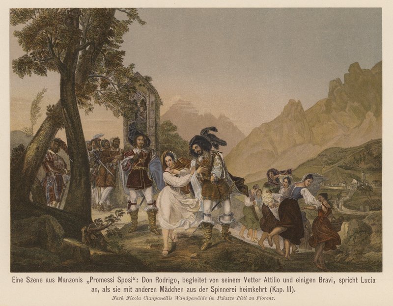 Szene aus Alessandro Manzonis Roman I Promessi Sposi von Nicola Cianfanelli