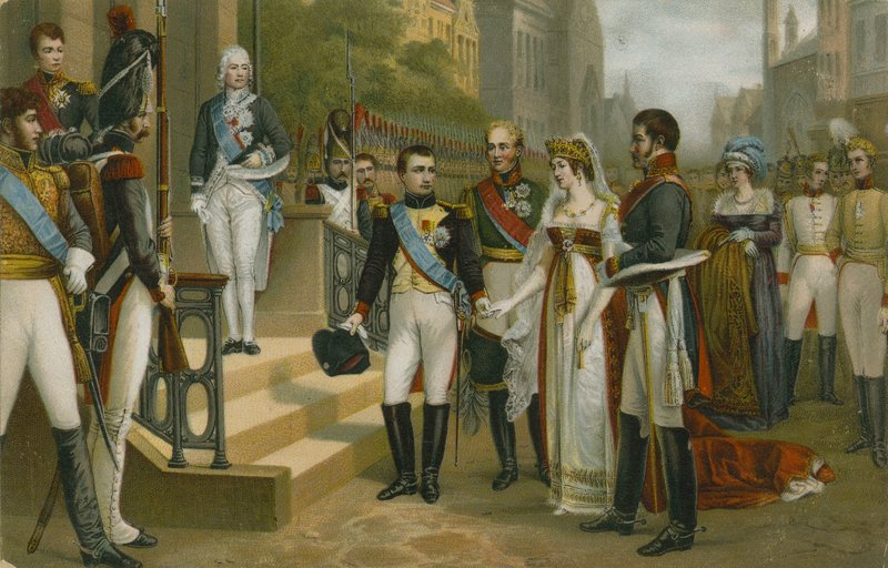 Napoleon empfängt Königin Luise von Preußen in Tilsit, 6. Juli 1807 von Nicolas Louis Francois Gosse