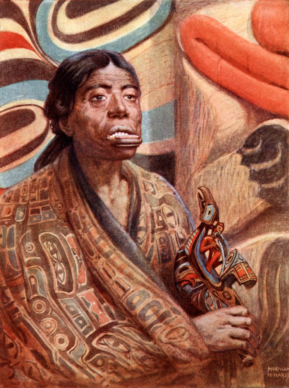 Eine Haida-Frau von der Queen Charlotte Insel (Nordwest-Amerika) von Norman Hardy
