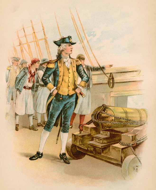 John Paul Jones, erster Kapitän der US-Marine von North American