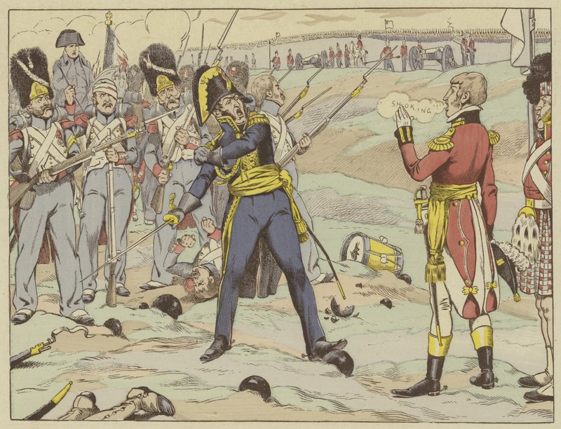 Zum ersten Mal besiegt, an einem Ort, der in der Geographie als Waterloo bekannt ist, aber in der Geschichte als Verrat. An diesem Tag gab Cambronne sein letztes Wort. von Onfray de Breville Job