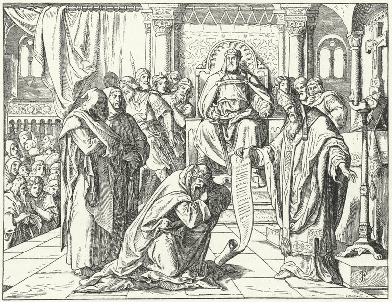 Öffentliche Buße von Ludwig dem Frommen, 822 von Oskar Pletsch