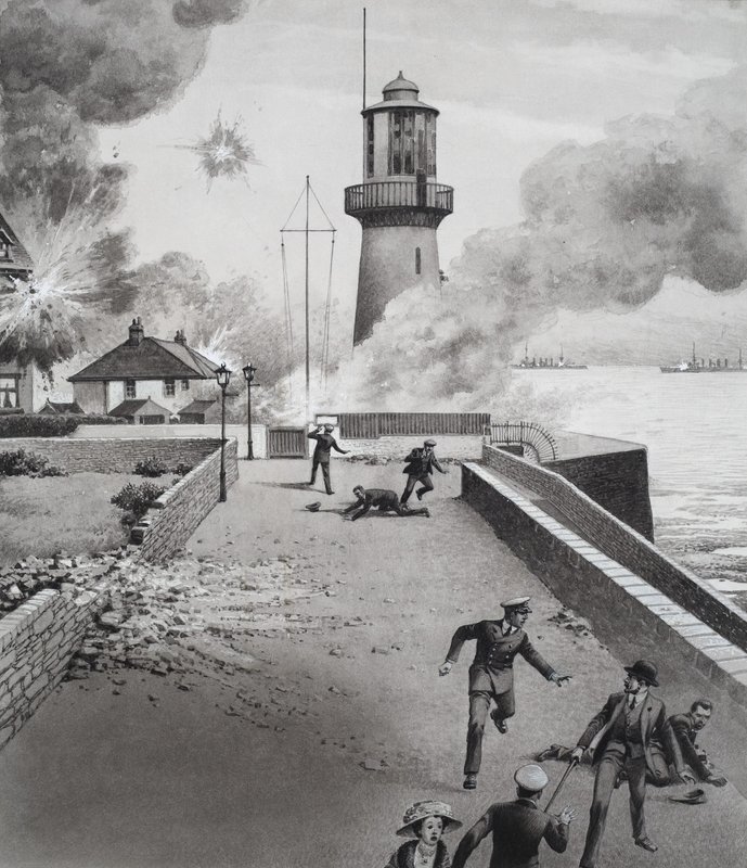 Leuchtturm unter Beschuss von Pat (1907 95) Nicolle