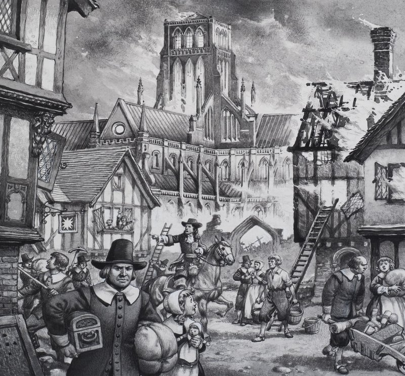 Der Große Brand von London von Pat (1907-95) Nicolle