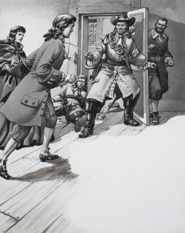 Unbekannte Geschichte Illustration von Pat (1907-95) Nicolle