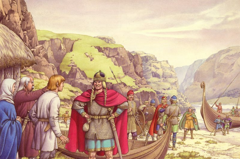 Ragnar Lodbrok, einer der ersten Wikinger, die Britannien überfielen von Pat (1907 95) Nicolle