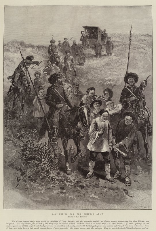 Rohrekruten für die chinesische Armee von Paul Frenzeny