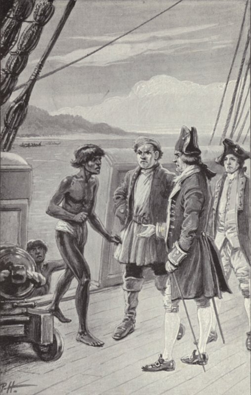 "Ich habe noch nie zuvor Eingeborene eines Ortes getroffen, die so erstaunt waren, ein Schiff zu betreten" von Paul Hardy