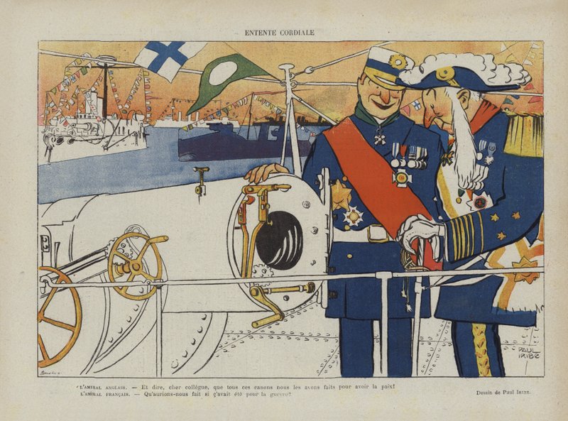 Entente Cordiale. Illustration für Le Rire von Paul Iribe