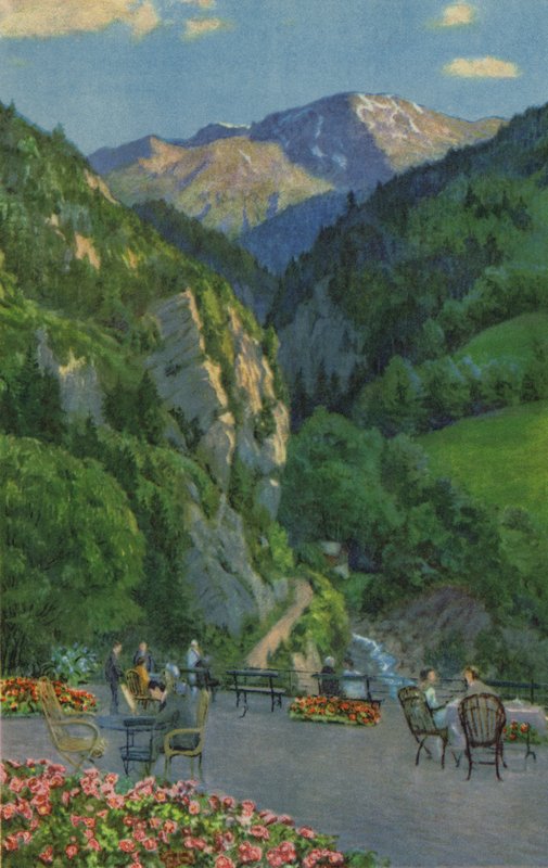 Schweizer Kurorte: Passugg, Kurhaus Gartenterrasse von Paul Kutscha