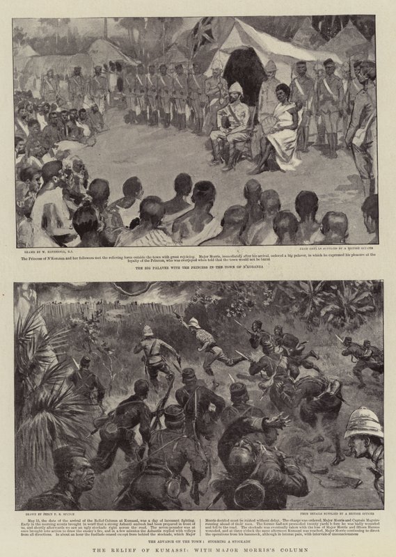 Die Entlastung von Kumassi, mit der Kolonne von Major Morris von Percy F.S. Spence