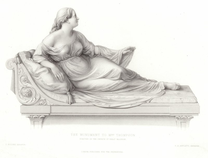 Denkmal für Mrs. Thompson, errichtet in der Kirche von Great Malvern von Peter Hollins