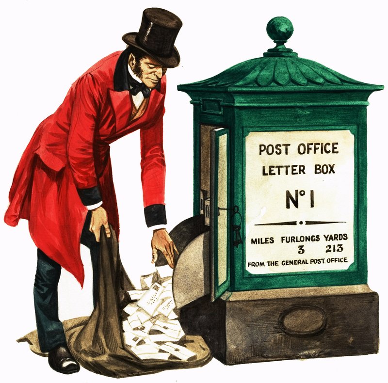 Es war einmal... Kommunikation vor hundert Jahren. Ein viktorianischer Postbote und Briefkasten von Peter Jackson