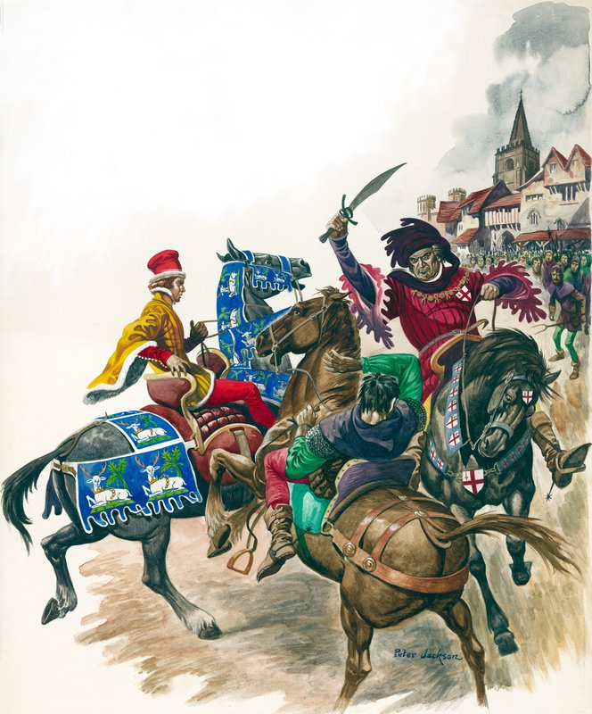 Der Bürgermeister von London greift Wat Tyler (gest. 1381) an von Peter Jackson