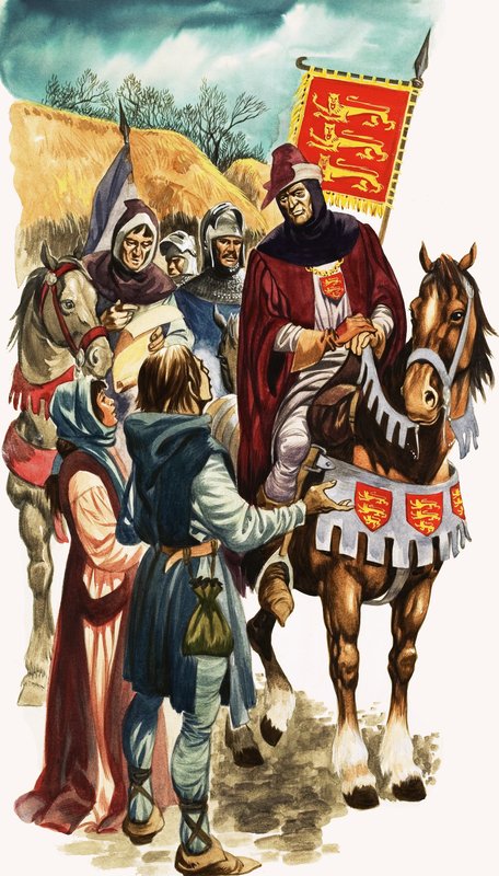 Die wunderbare Geschichte Britanniens: Der weise König Edward. Die Beamten von König Edward sammeln Informationen über Landbesitz von Peter Jackson