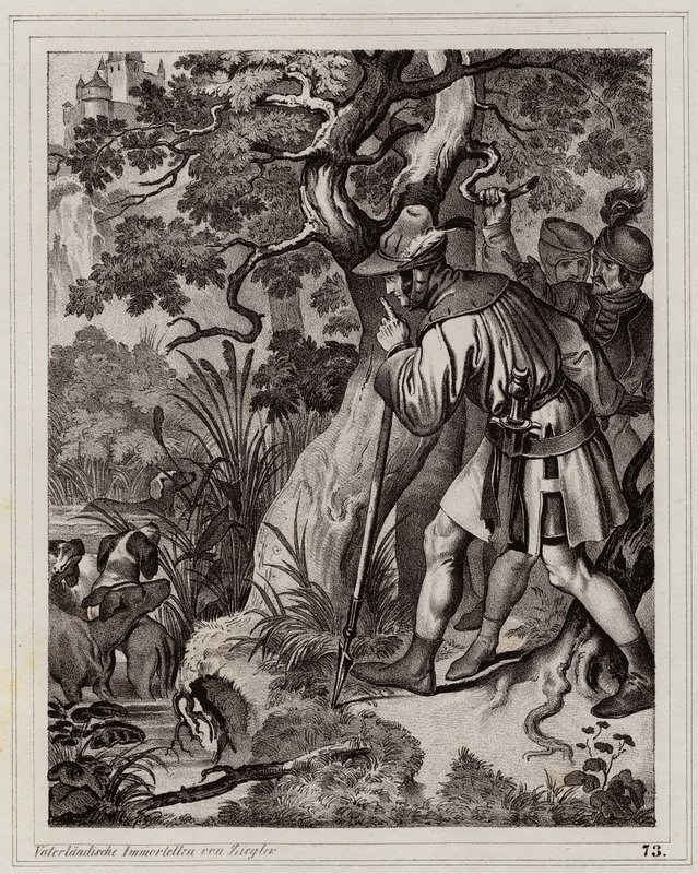 Entdeckung der Thermalquellen von Baden, Österreich von Peter Johann Nepomuk Geiger