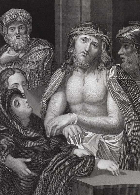 Ecce Homo, Jesaja, Kap. 53, V. 5 (Gravur) von Peter Paul (after) Rubens