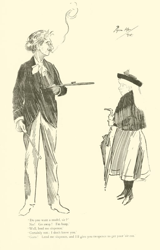 Karikatur von Phil May aus den 1890er Jahren von Phil May