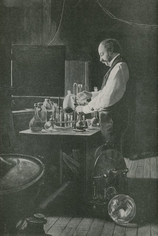 Die Suche nach unbekannten Elementen von Philip Burne Jones