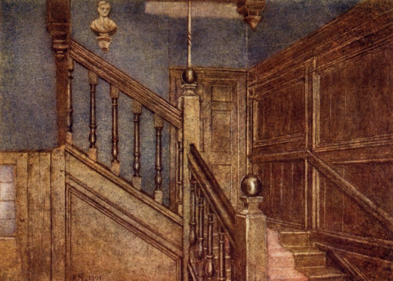 Treppe des Sandford Manor House, 1898 von Philip Norman