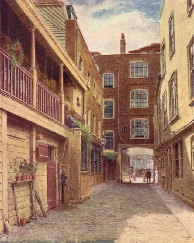 Hof des Old Bell Inn, Holborn, von Norden, 1897 von Philip Norman