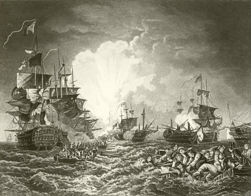 Die Schlacht am Nil von Philippe Jacques de Loutherbourg