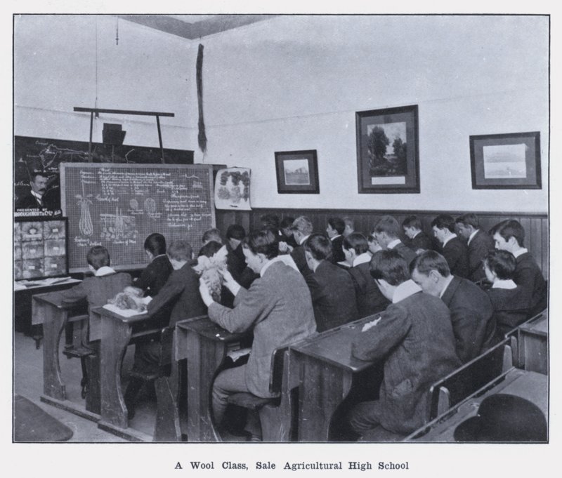 Eine Wollklasse, Sale Agricultural High School von Photographer Australian