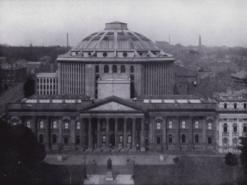 Melbourne: Öffentliche Bibliothek und Museum, Darstellung der größten Kuppel der südlichen Hemisphäre, Bibliothek enthält 350.000 Bände von Photographer Australian