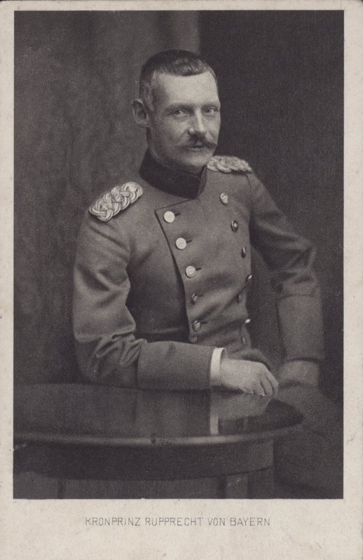 Kronprinz Rupprecht von Bayern, deutscher Militärkommandant des Ersten Weltkriegs (s/w Foto) von Photographer German