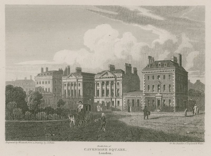 Nordseite des Cavendish Square, London von Pieter Jansz. Quast